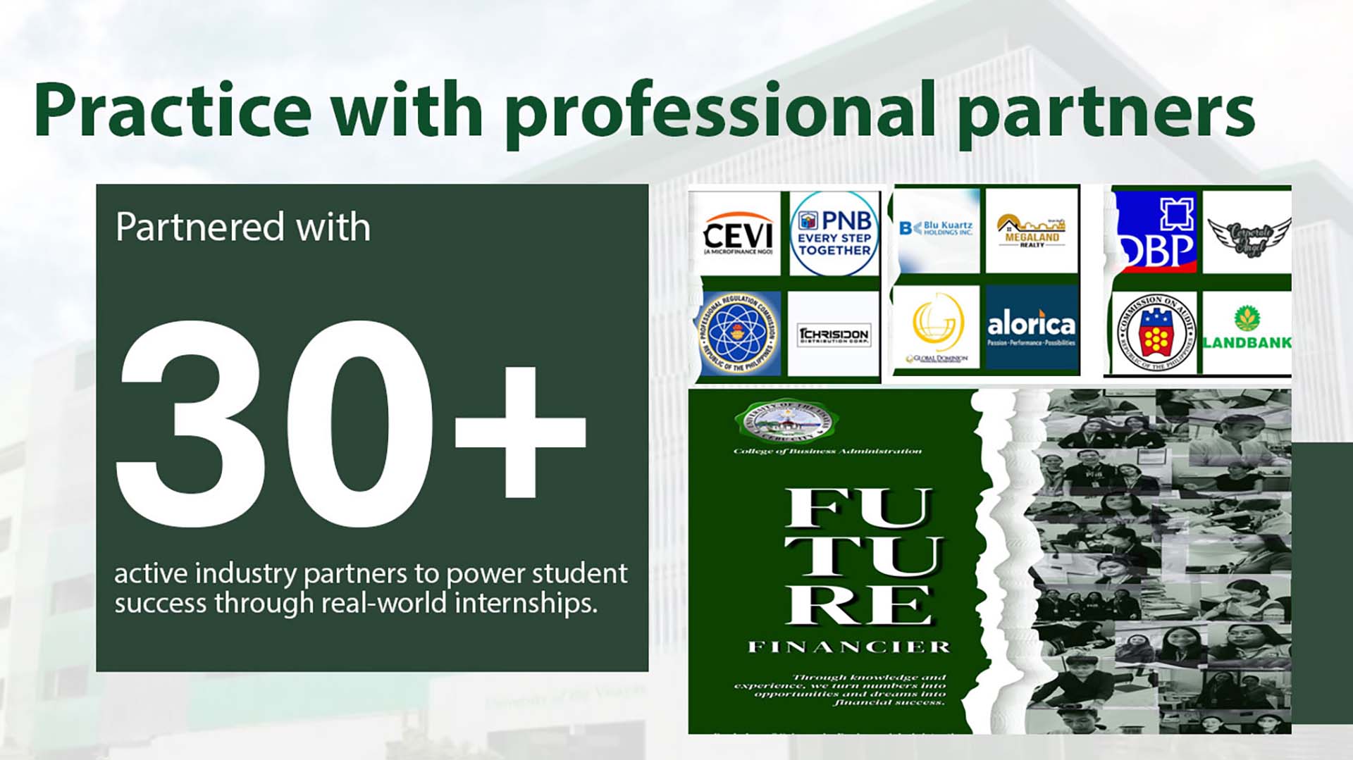 BSBA, major in Financial Management